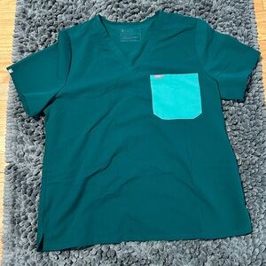 Figs women’s scrub top hunter green XXL